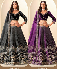 dark new colour ice velvet lehenga choli...new collection of 2026