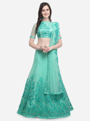 C green nett partywear embroidered lehenga choli.dno-780