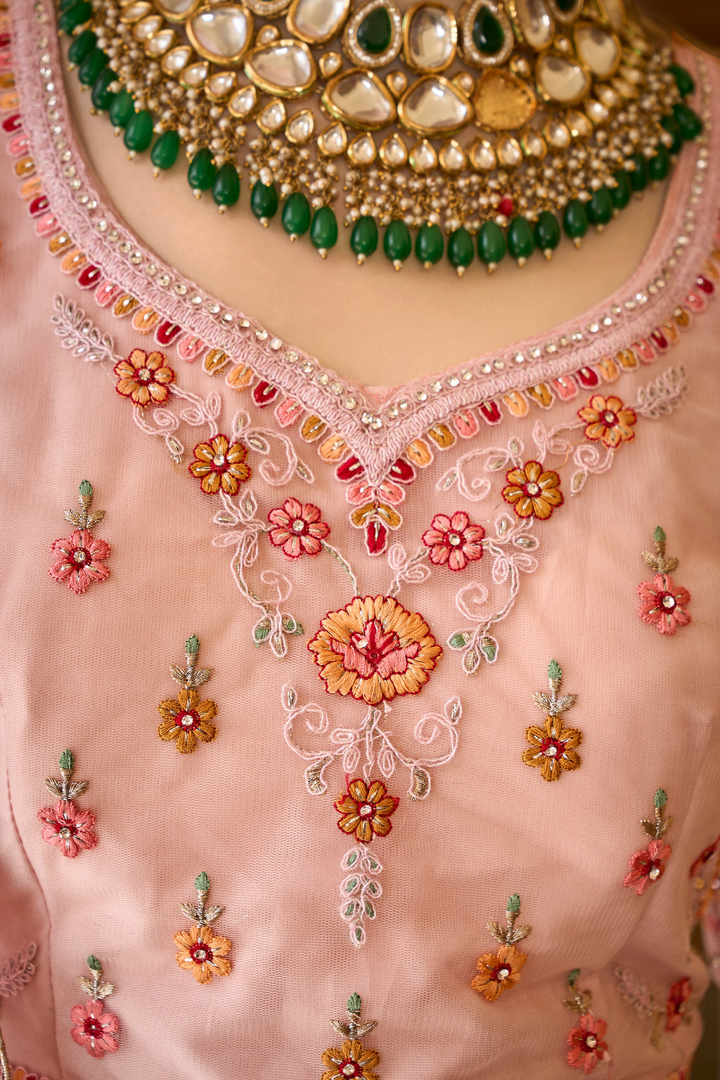 Net Heavy premium Embroidered pink Color lehenga with Sequins Work Using Zarkan & hand work Mirror Semi-Stitched Lehenga Choli.