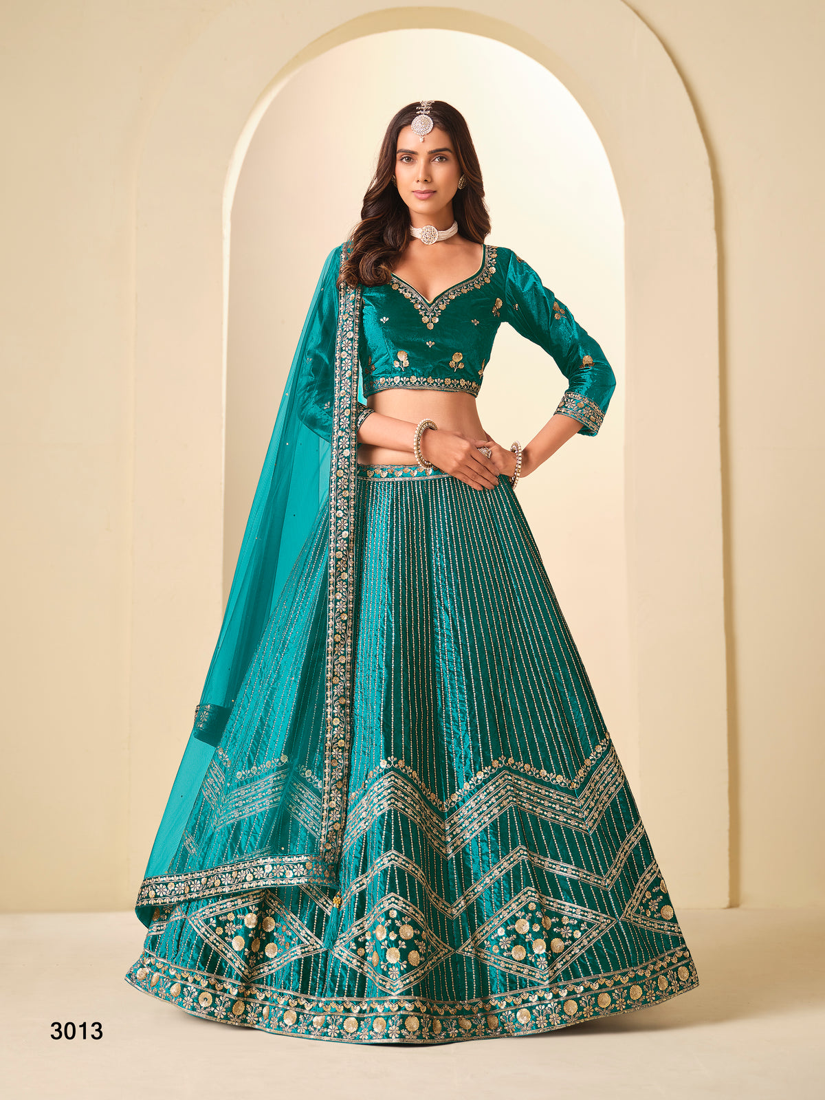 dark new colour ice velvet lehenga choli...new collection of 2026
