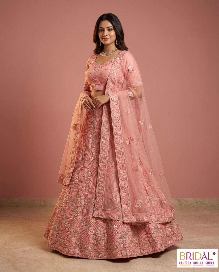 pink colour engagement wear heavy premium lehenga choli..of 2026