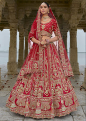 red silk bridal lehenga..2026..collection