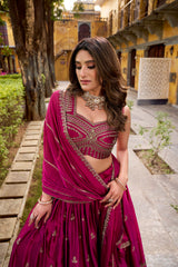 megenta designer lehenga choli 31 - MEGENTA