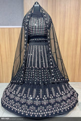 Black partywear gorget viral lehenga choli...