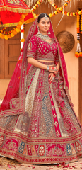 Marwar coutcher bridal lehenga with zardoshi work