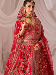 2369-k pure silk rani colour bridalfactoryoutlet.in lehenga