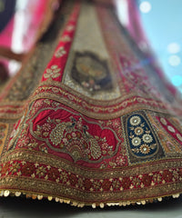 Marwar coutcher bridal lehenga with zardoshi work